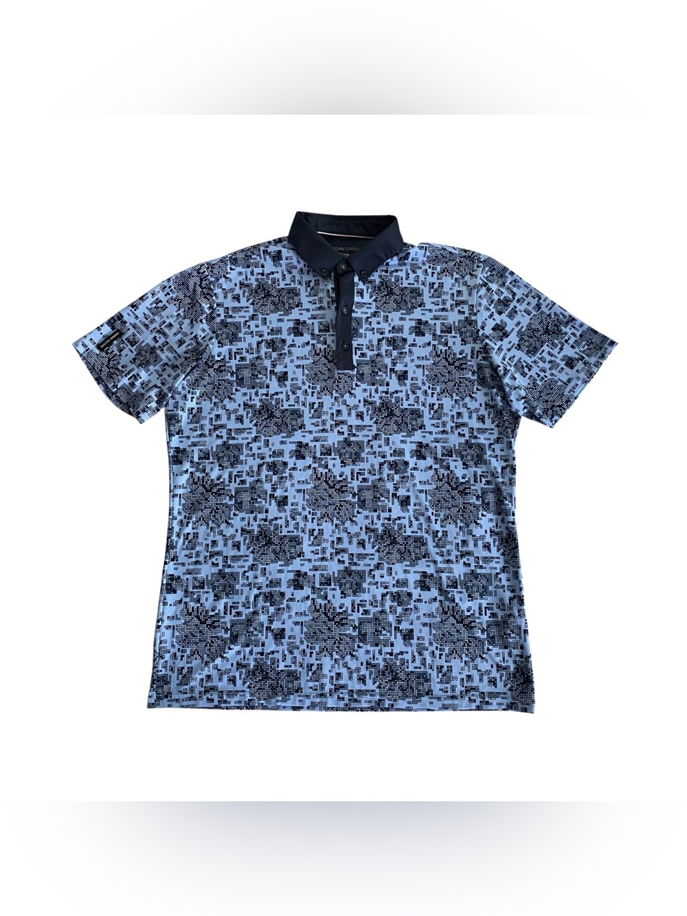 Galvin Green Maddox Ventil8 Plus Golf Polo Shirt XL Light Blue Digital Print